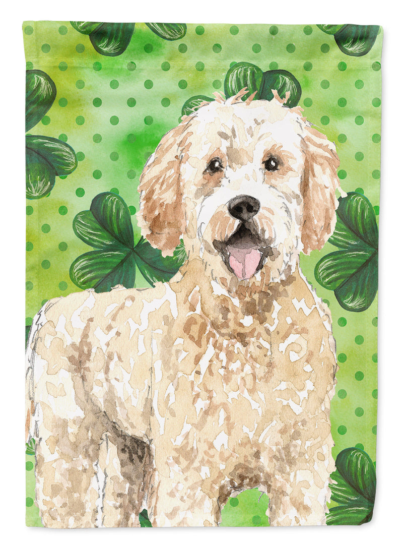 Shamrocks Goldendoodle Flag Canvas House Size CK1805CHF