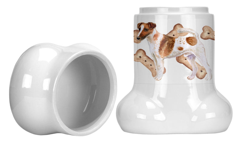 Smooth Fox Terrier Bone Shaped Treat Jar CK2227BSTJ