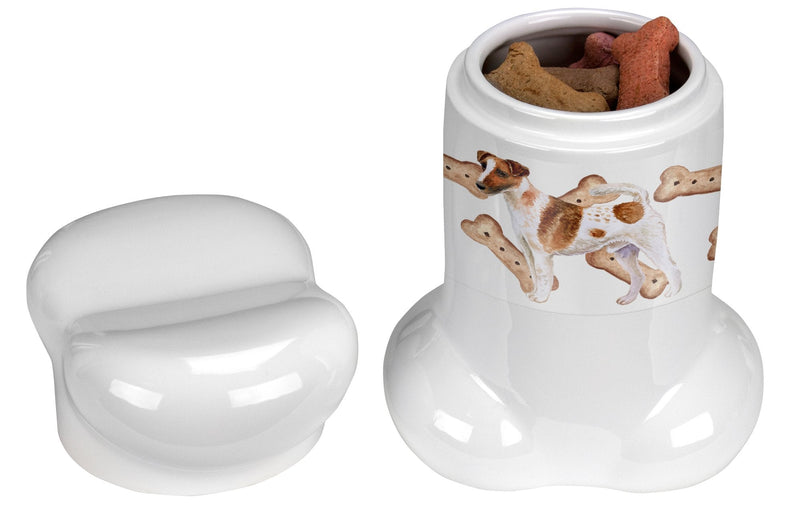 Smooth Fox Terrier Bone Shaped Treat Jar CK2227BSTJ