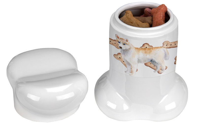 Siberian Husky Bone Shaped Treat Jar CK2235BSTJ