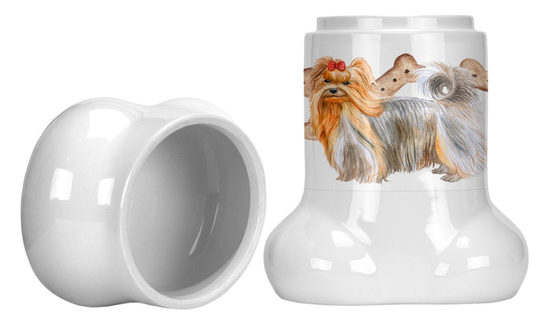 Yorkie Yorkshire Terrier Bone Shaped Treat Jar CK2265BSTJ