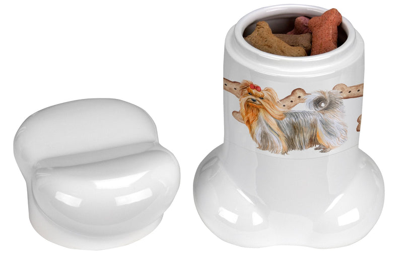 Yorkie Yorkshire Terrier Bone Shaped Treat Jar CK2265BSTJ