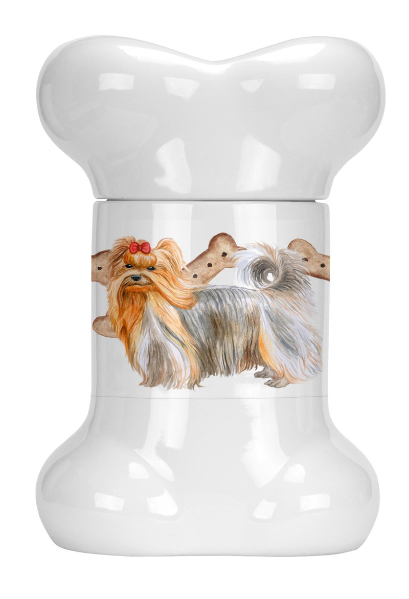 Yorkie Yorkshire Terrier Bone Shaped Treat Jar CK2265BSTJ