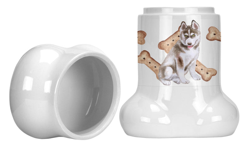 Siberian Husky Bone Shaped Treat Jar CK2276BSTJ