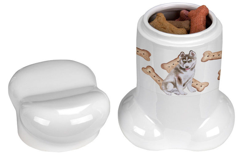 Siberian Husky Bone Shaped Treat Jar CK2276BSTJ