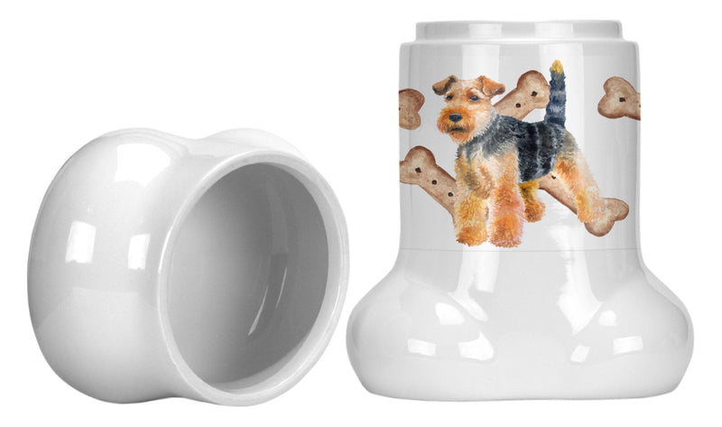 Welsh Terrier Bone Shaped Treat Jar CK2280BSTJ