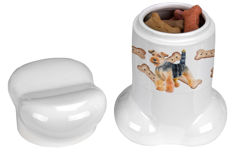 Welsh Terrier Bone Shaped Treat Jar CK2280BSTJ