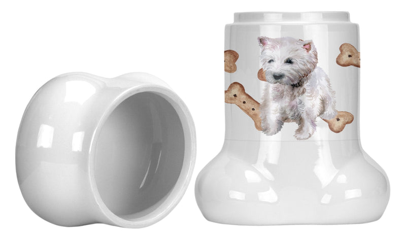 Westie Bone Shaped Treat Jar CK2281BSTJ