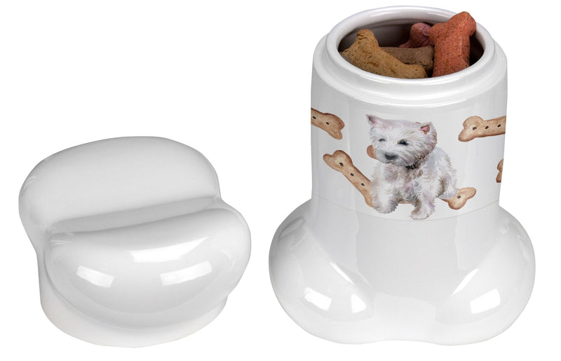 Westie Bone Shaped Treat Jar CK2281BSTJ