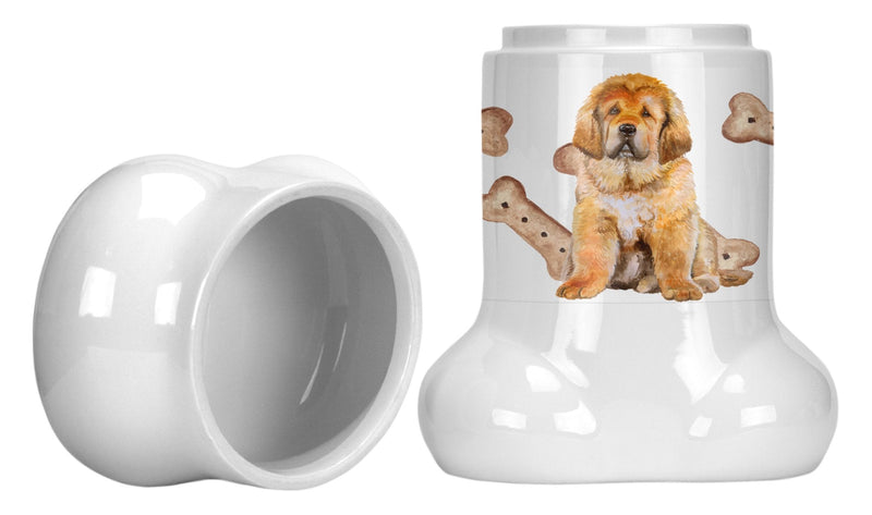 Tibetan Mastiff Bone Shaped Treat Jar CK2300BSTJ