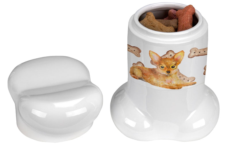 Toy Terrier Bone Shaped Treat Jar CK2301BSTJ