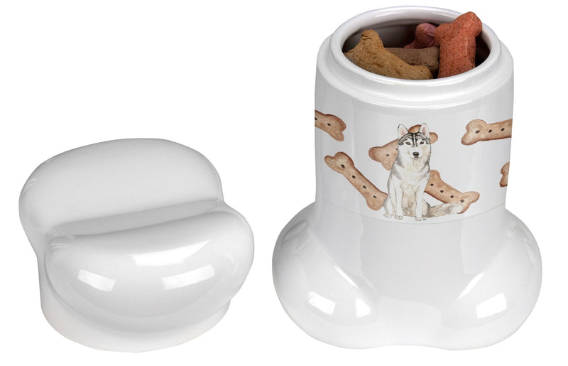 Siberian Husky Bone Shaped Treat Jar CK2333BSTJ