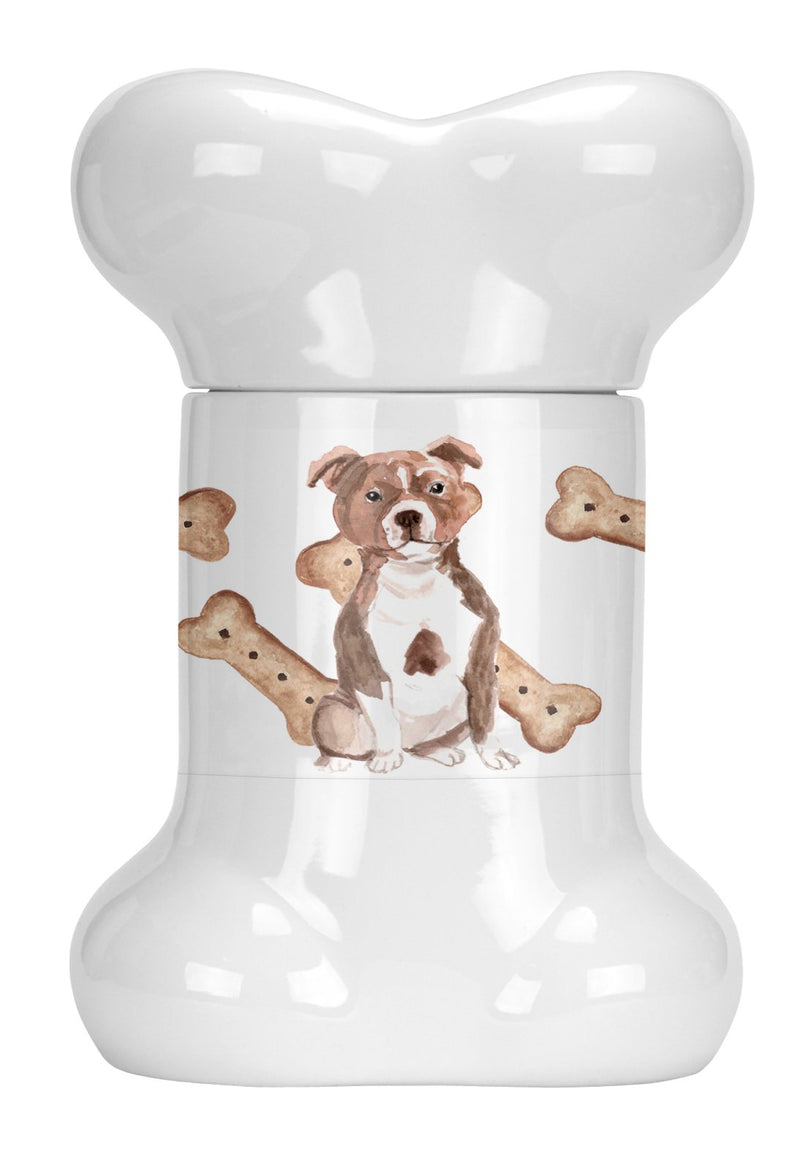 Staffordshire Bull Terrier Bone Shaped Treat Jar CK2363BSTJ