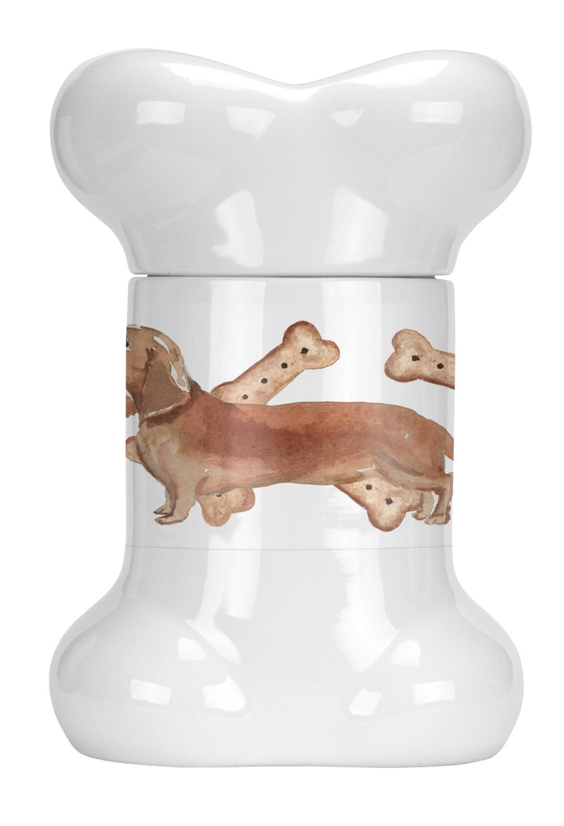 Tan Dachshund Bone Shaped Treat Jar CK2364BSTJ