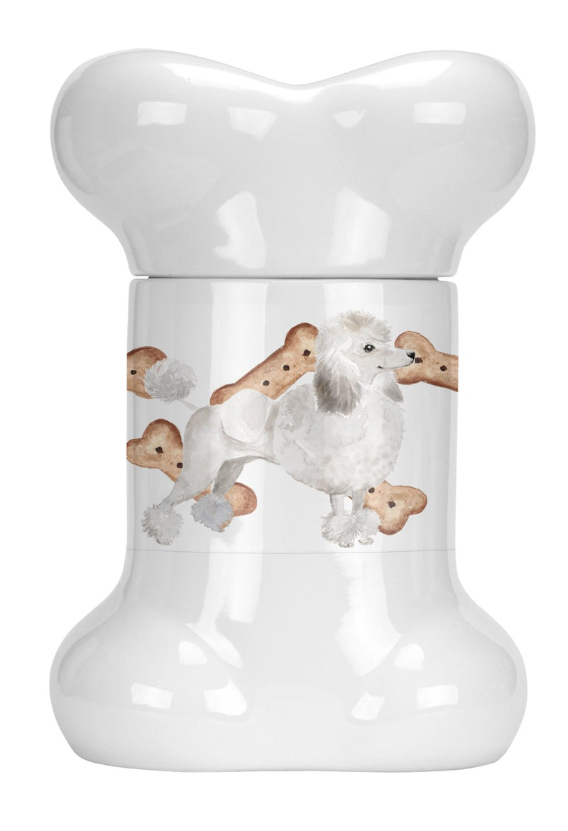 White Poodle Bone Shaped Treat Jar CK2365BSTJ