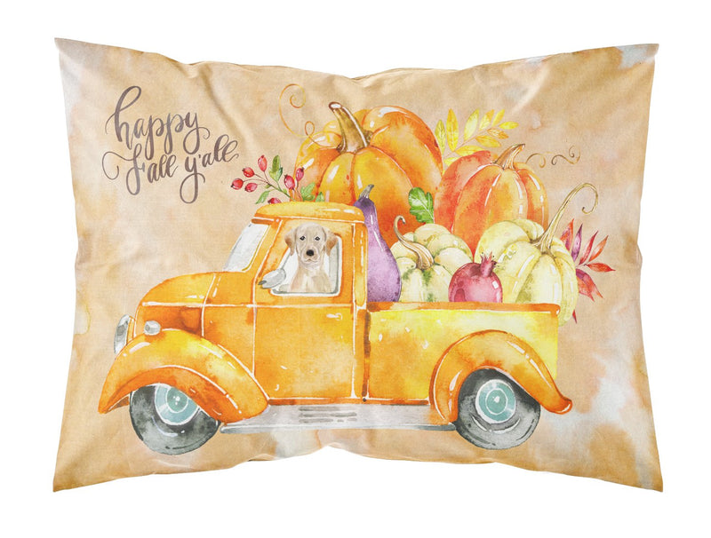 Fall Harvest Yellow Labrador Retriever Fabric Standard Pillowcase CK2651PILLOWCASE