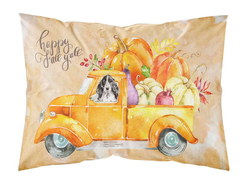 Fall Harvest Black Parti Cocker Spaniel Fabric Standard Pillowcase CK2662PILLOWCASE