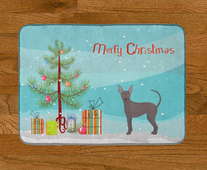 Abyssinian or African Hairless Dog Christmas Tree Machine Washable Memory Foam Mat CK3438RUG