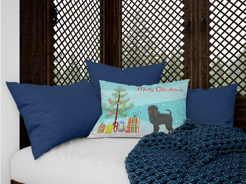 Affenpinscher Christmas Tree Canvas Fabric Decorative Pillow CK3440PW1216