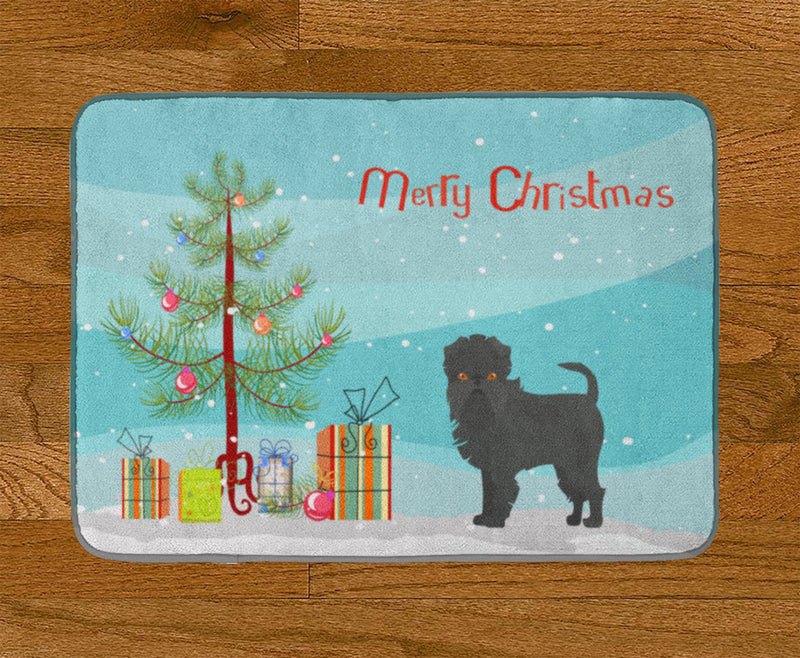 Affenpinscher Christmas Tree Machine Washable Memory Foam Mat CK3440RUG