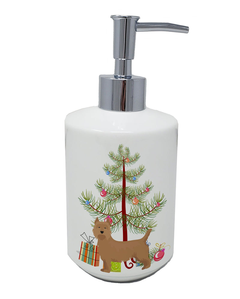 Airedale Terrier Christmas Tree Ceramic Soap Dispenser