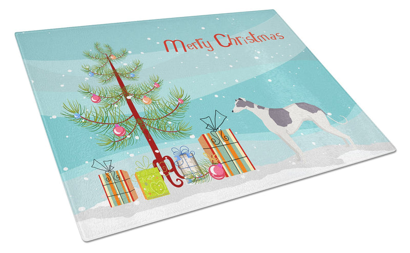 Greyhound Christmas Tree Glass Cutting Board Large CK3543LCB