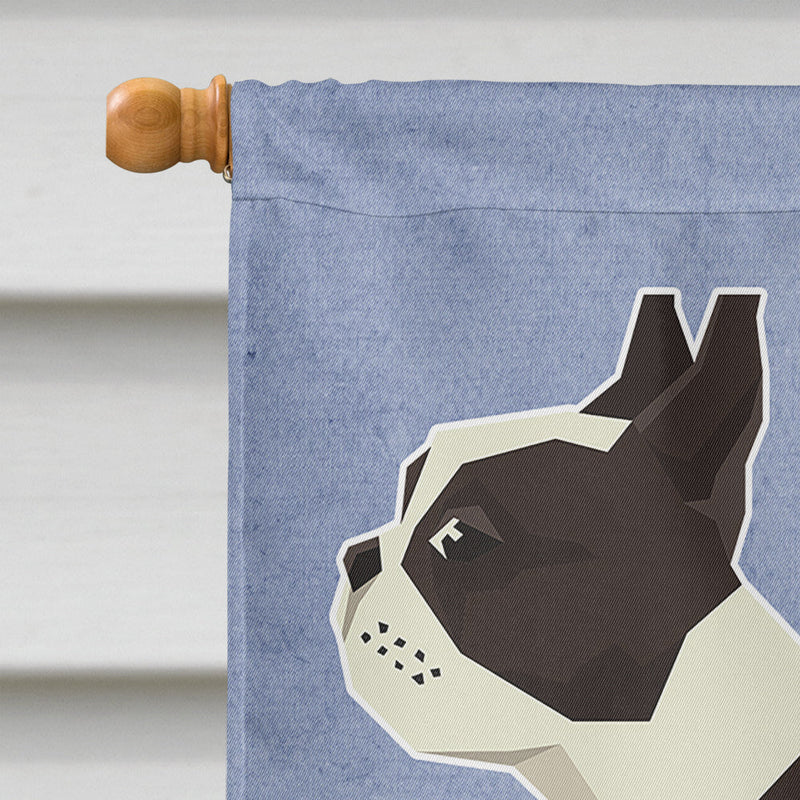 Boston Terrier Welcome Flag Canvas House Size CK3584CHF