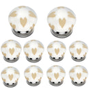 Mascot Hardware Etched Heart 1-1/2 in. Ceramic Cabinet Knob (Pack of 10)