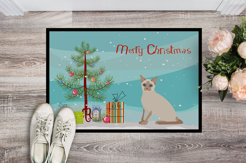 Tonkinese Cat Merry Christmas Indoor or Outdoor Mat 18x27 CK4805MAT