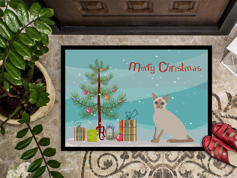 Tonkinese Cat Merry Christmas Indoor or Outdoor Mat 18x27 CK4805MAT