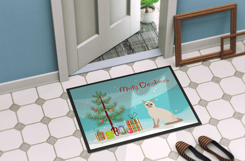 Tonkinese Cat Merry Christmas Indoor or Outdoor Mat 18x27 CK4805MAT