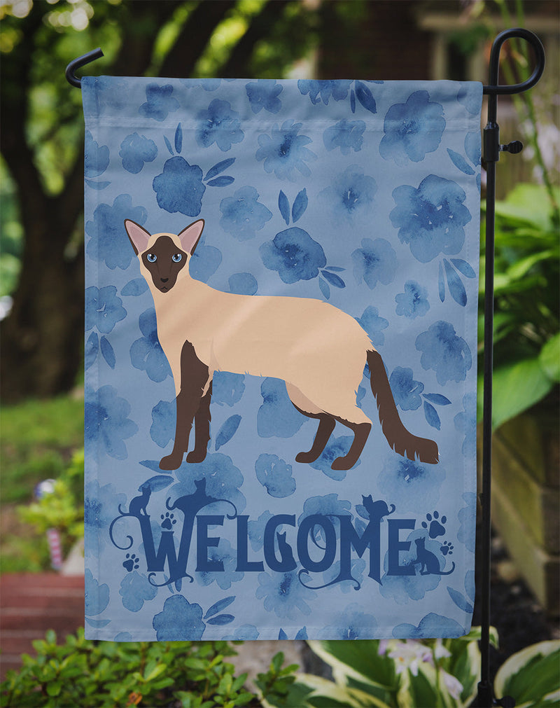 Colorpoint Longhair Cat Welcome Flag Garden Size CK4856GF