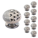 Mascot Hardware Scarlet 1-3/5 in. Grey Pattern Cabinet Knob (Pack of 10)