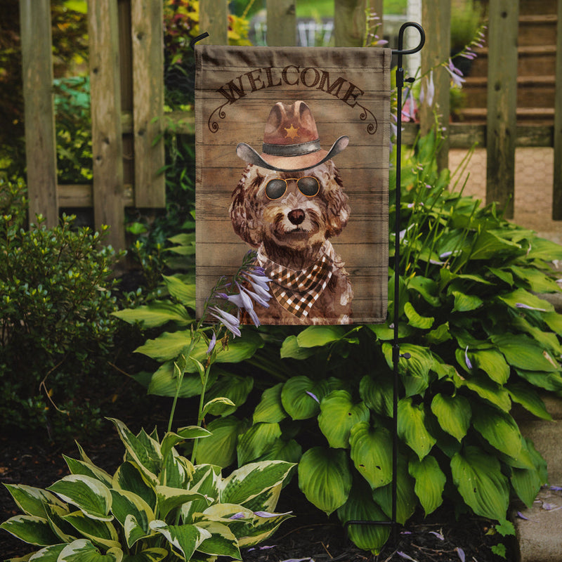 Brown Cockapoo Country Dog Flag Garden Size CK6295GF