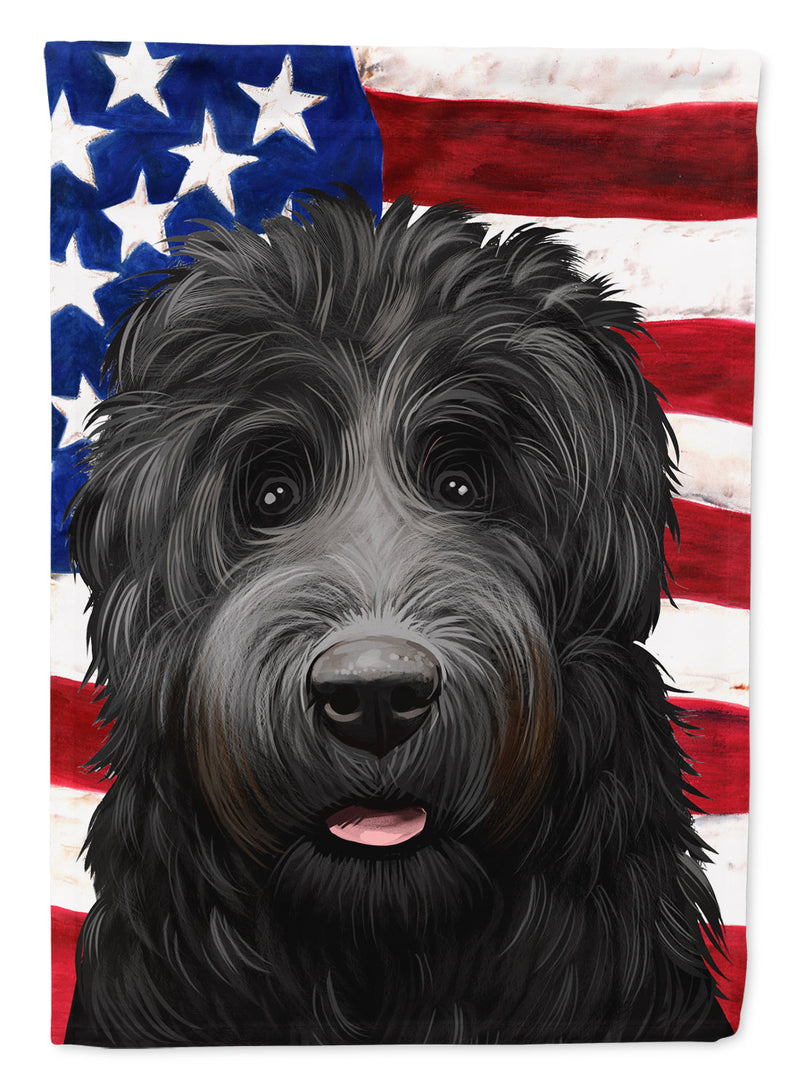 Black Russian Terrier American Flag Flag Garden Size CK6438GF