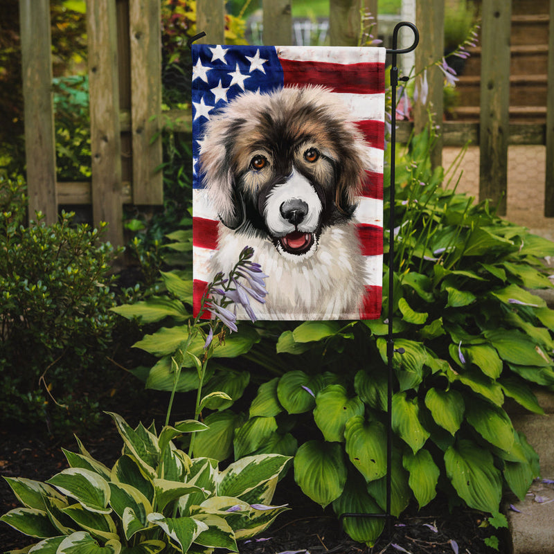 Carpathian Shepherd Dog American Flag Flag Garden Size CK6478GF