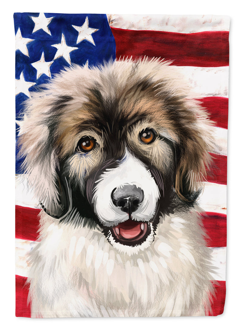 Carpathian Shepherd Dog American Flag Flag Garden Size CK6478GF