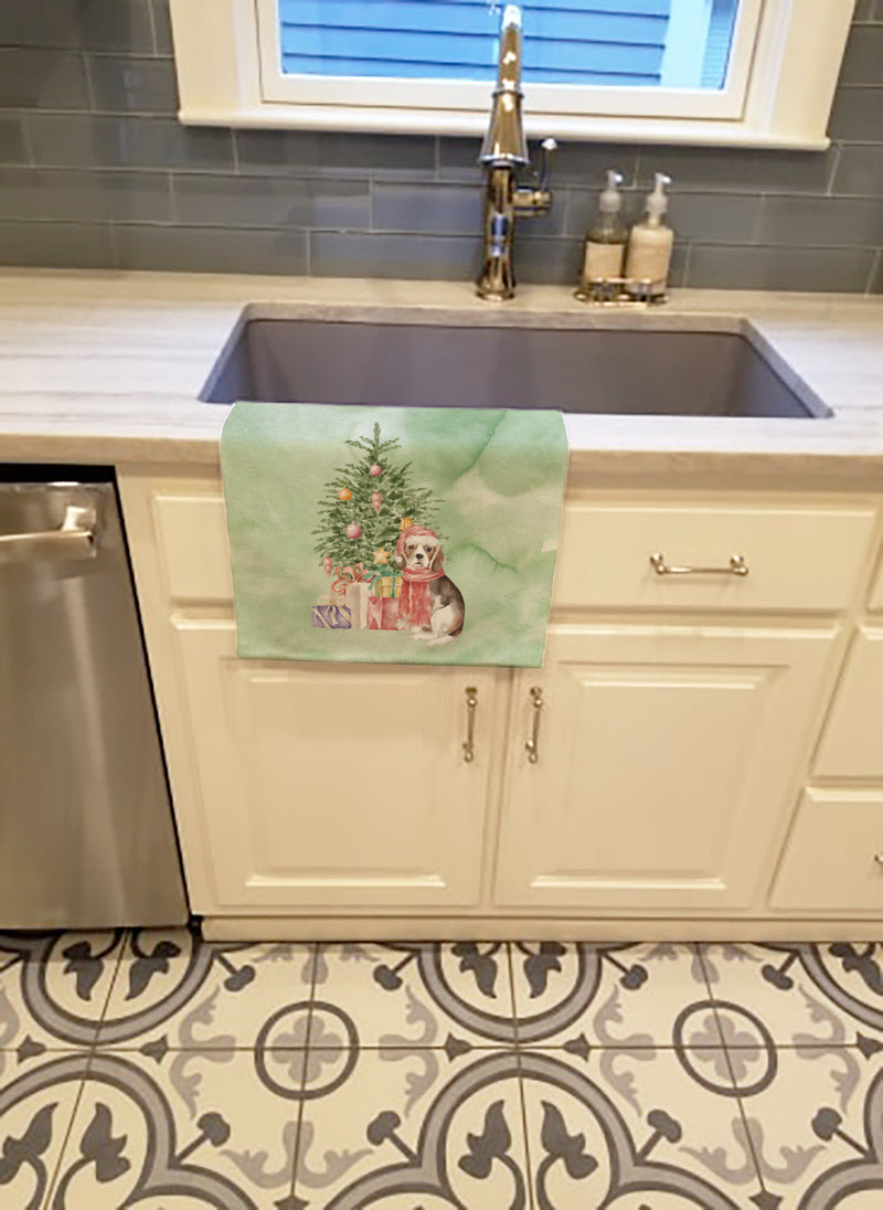 Christmas Beagle Puppy Kitchen Towel