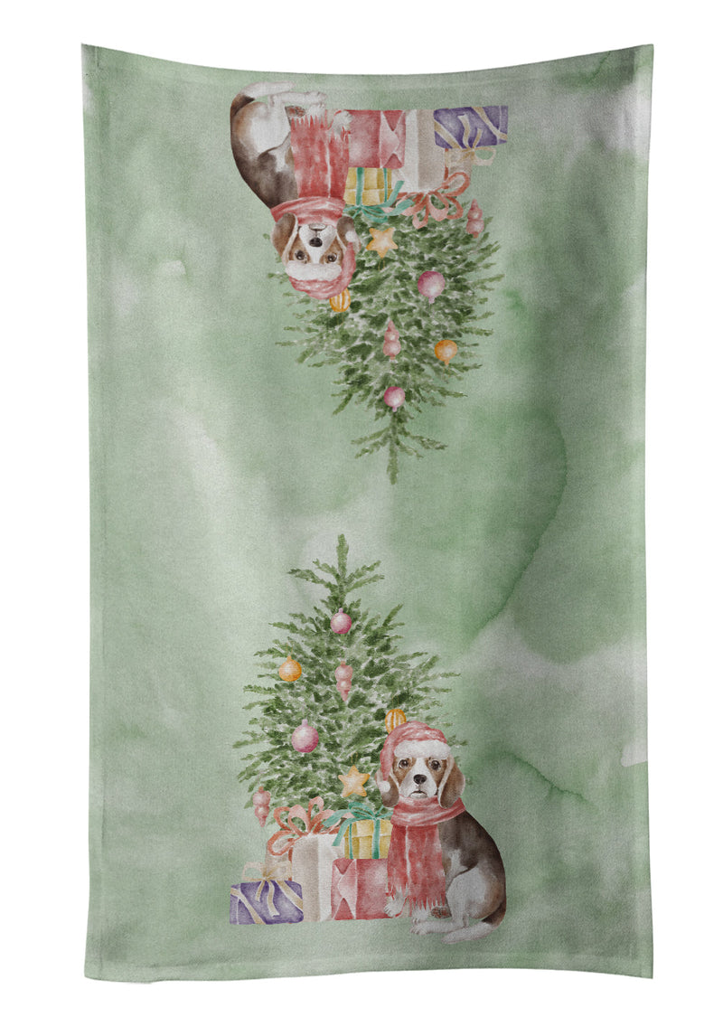 Christmas Beagle Puppy Kitchen Towel