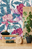 Elegant Exotic Pink Flowers Wallpaper