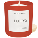 Holiday Soy Candle - Red Matte Jar - 15 oz