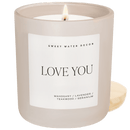 Love You Soy Candle - Tan Matte Jar - 15 oz