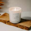 Fall Leaves Soy Candle - Tan Matte Jar - 15 oz