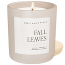 Fall Leaves Soy Candle - Tan Matte Jar - 15 oz