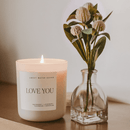 Love You Soy Candle - Tan Matte Jar - 15 oz