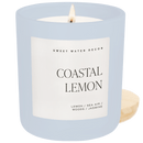Coastal Lemon Soy Candle - Blue Matte Jar - 15 oz