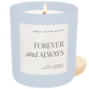 Forever and Always Soy Candle - Blue Matte Jar - 15 oz (Cashmere and Vanilla)