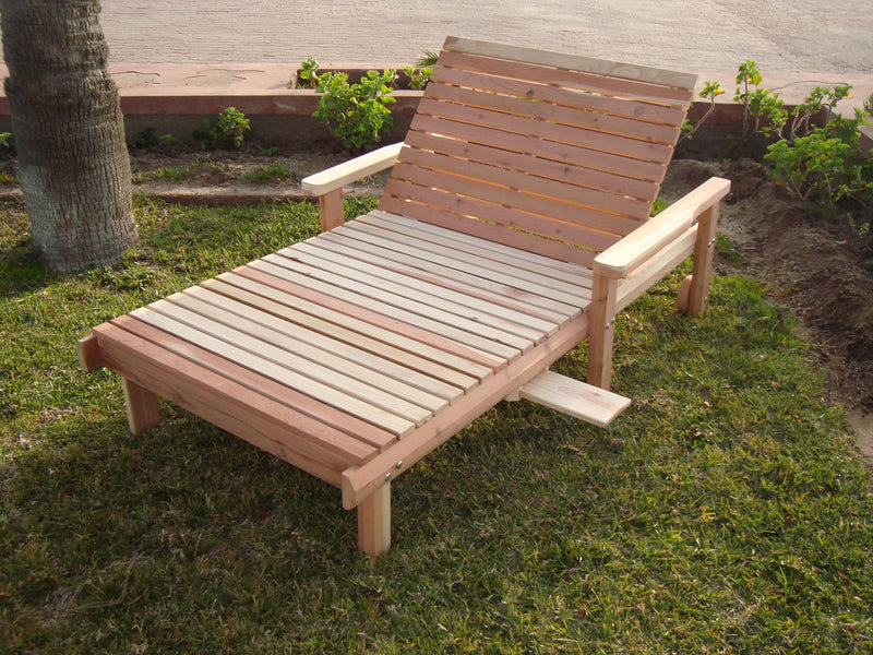 Beach Redwood Chaise Lounge