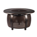 Aluminum 44-in Round Propane Fire Table with Beads, Covers and Lid