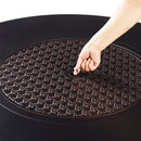 Aluminum 44-in Round Propane Fire Table with Beads, Covers and Lid